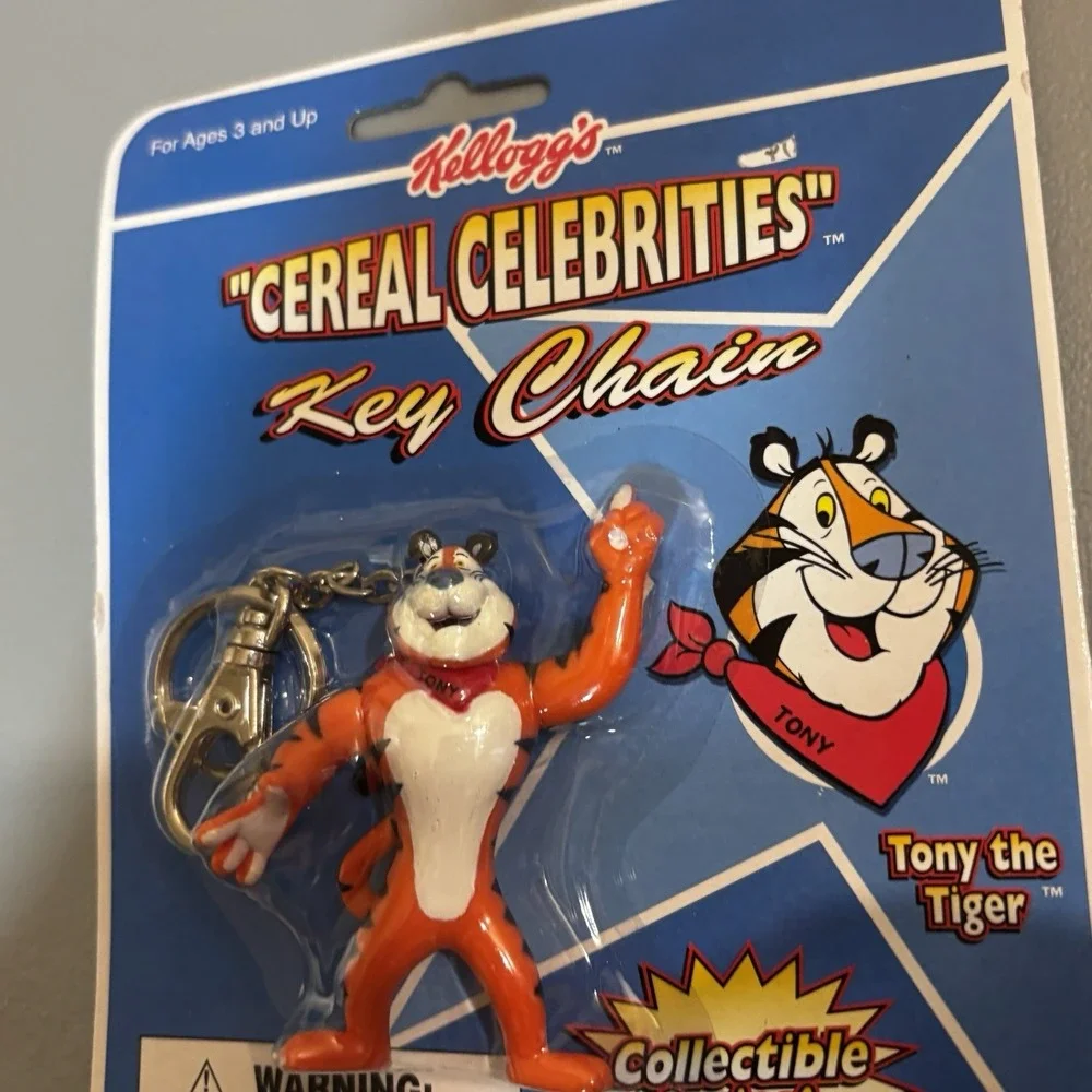 Kellogg Tony the Tiger Cereal Celebrities‎ Collectible Keychain 1998 Sealed